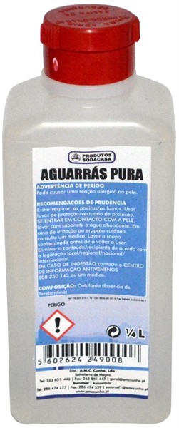 Aguarrás/ Essência Terebentina 250ml Litro: 1,0Lt