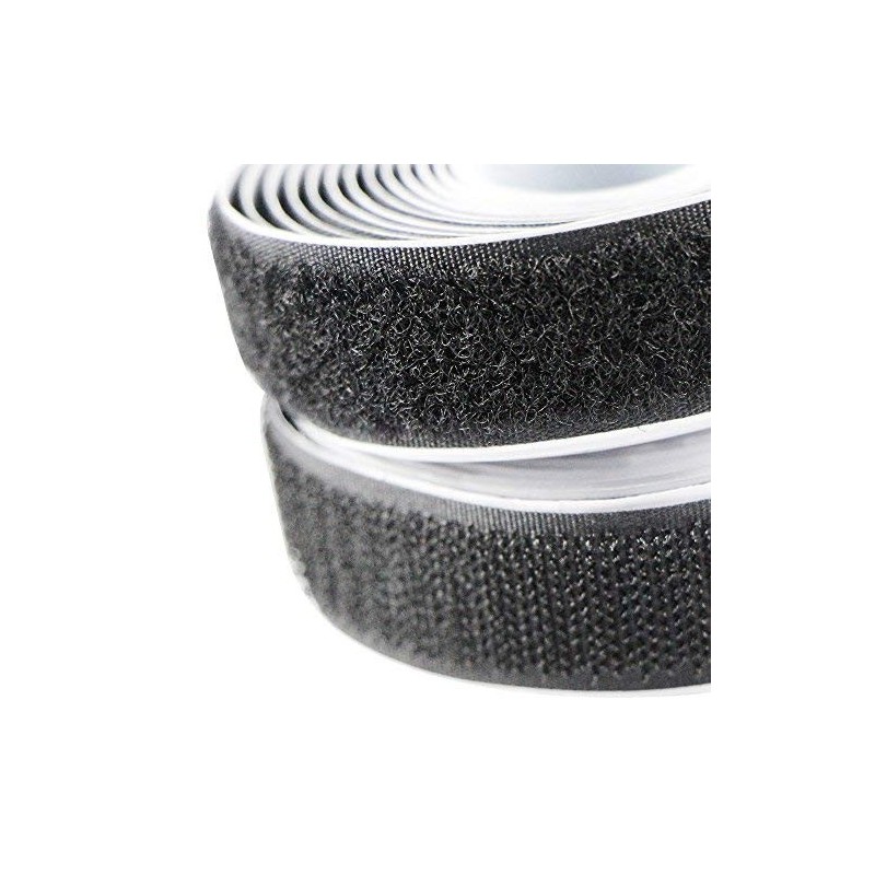 Cose - Velcro Adesivo Preto M/F (1mt x 20mm)