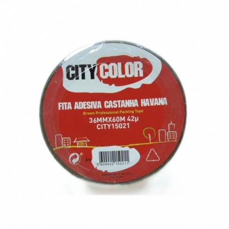 Citycolor - FITA ADESIVA 38mmx60m CASTANHA HAVANA CITY15021